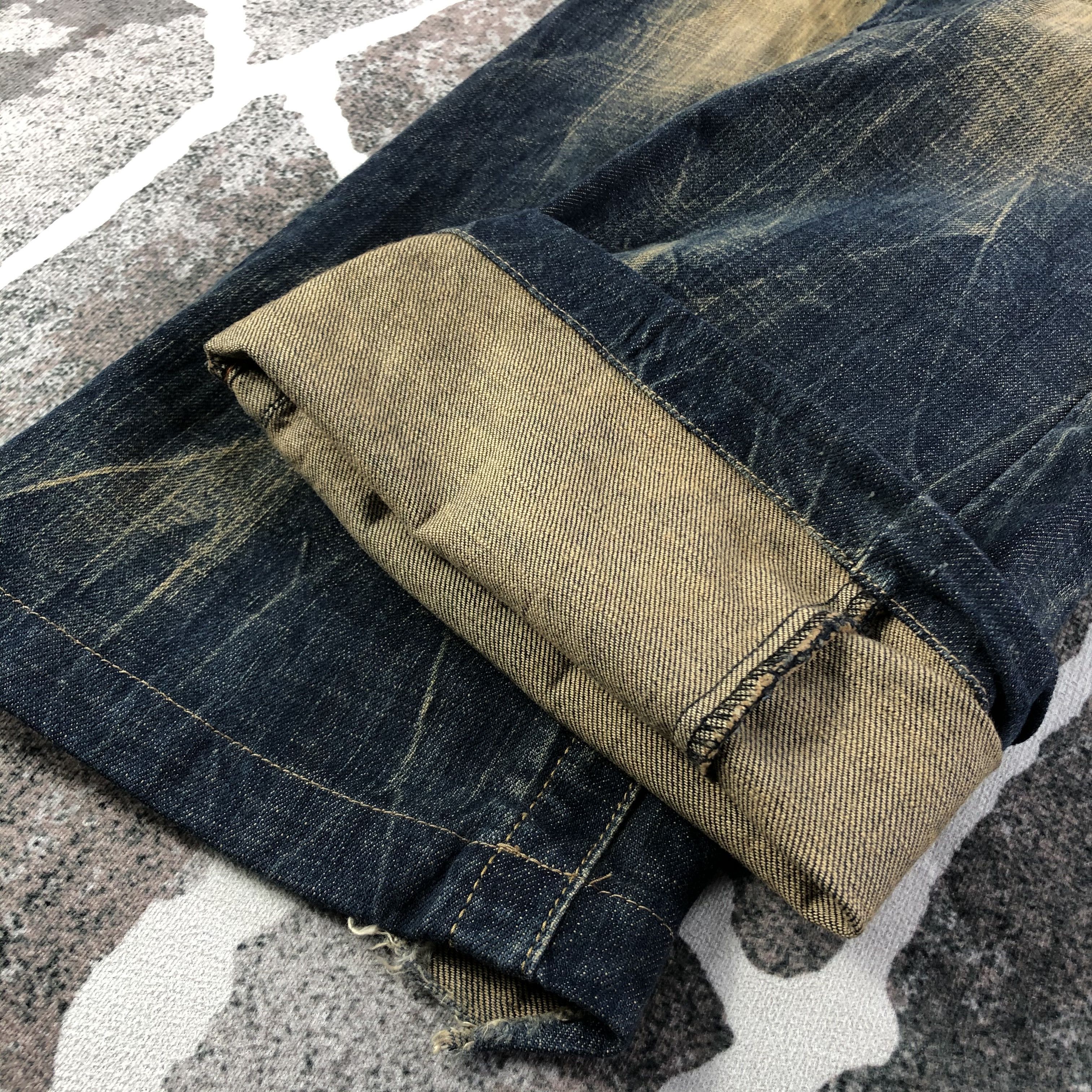 Japanese Brand Lolita Faded Flared Jeans KJ1931 Size 28" / US 6 / IT 42 - 7 Thumbnail