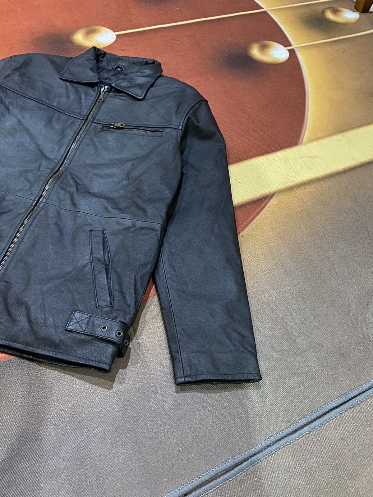 Other K CERO Black Faux Leather ZipUp Jacket Minimalist Moto Style Size US XS / EU 42 / 0 - 12 Thumbnail