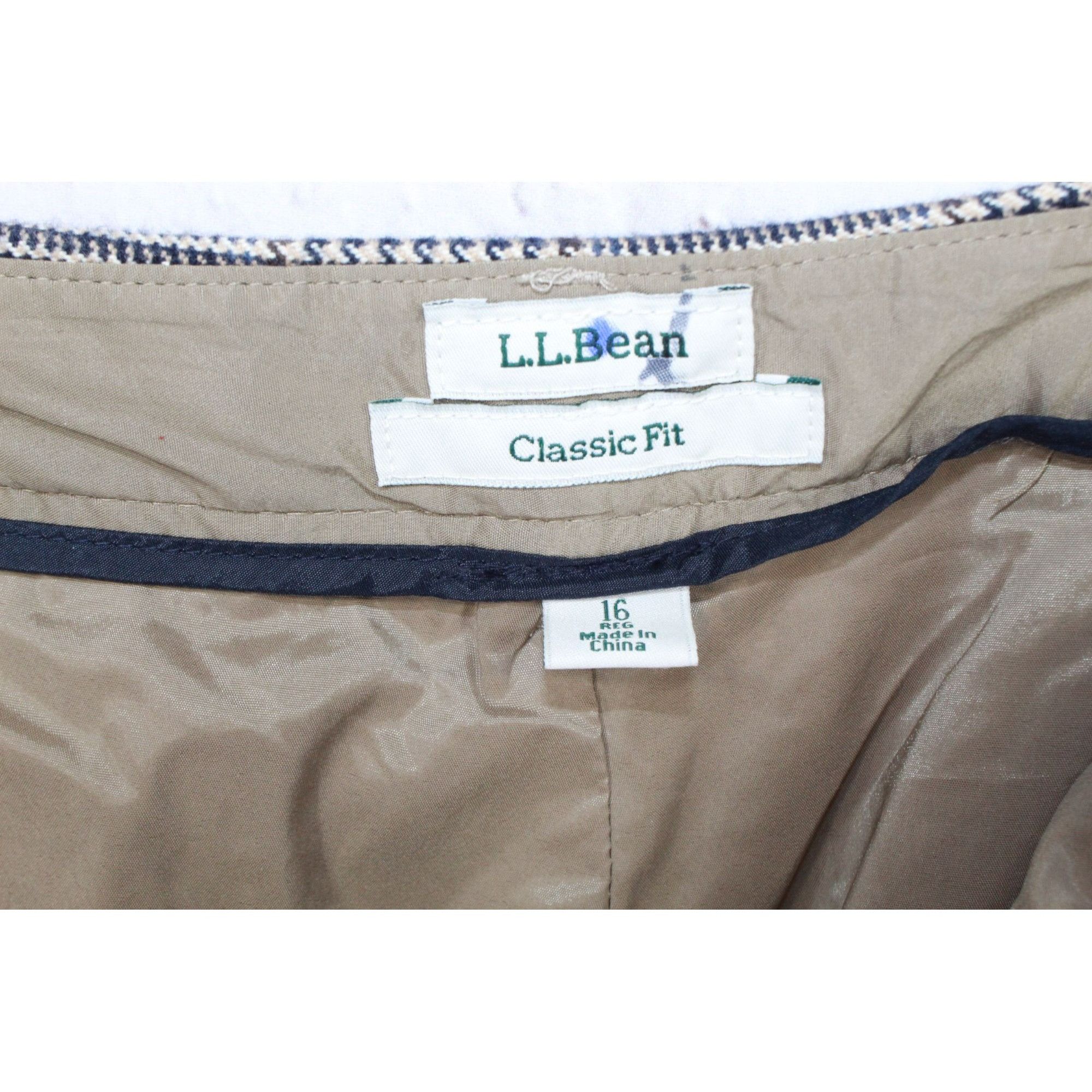 L.L. Bean LL Bean Womens Plaid Classic Fit Lined Dress Pants Size 38" / US 16 / IT 52 - 7 Thumbnail