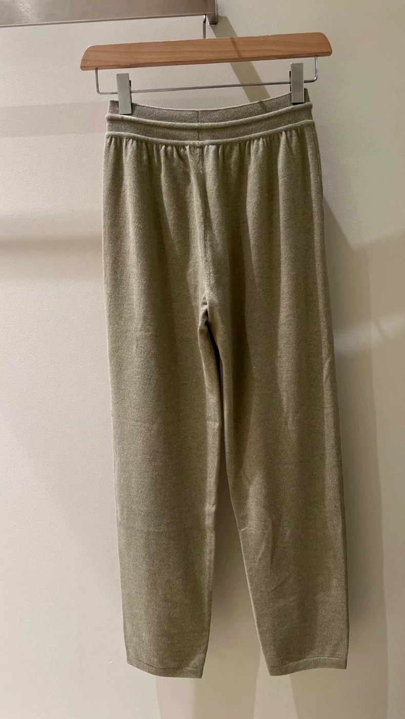 Loro Piana LORO PIANA Soybean sauce green cashmere pants Size 26" / US 2 / IT 38 - 3 Thumbnail