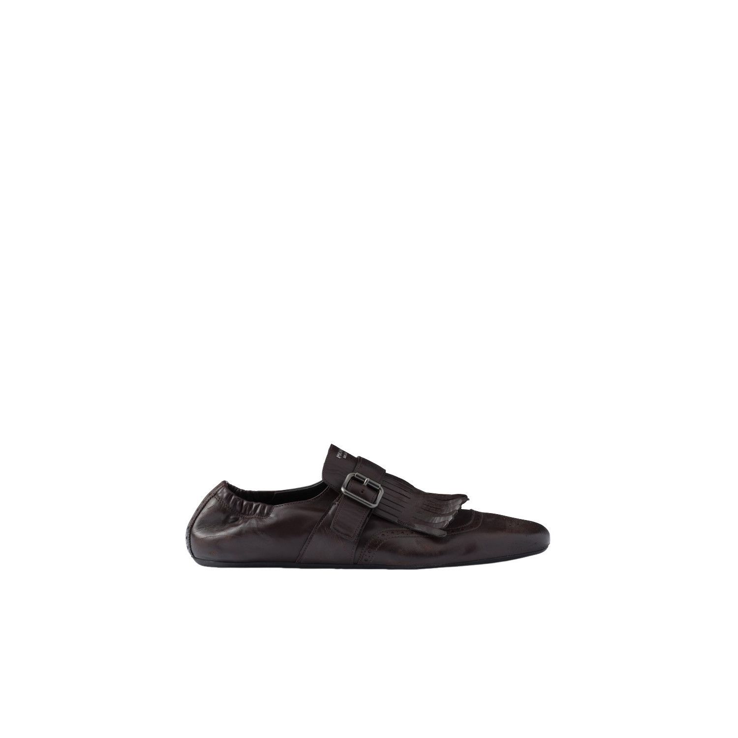 Prada PRADA $1320 Dark Brown Shuffle Monk Shoes New & Authentic (M Size US 9.5 / EU 42-43 - 2 Thumbnail