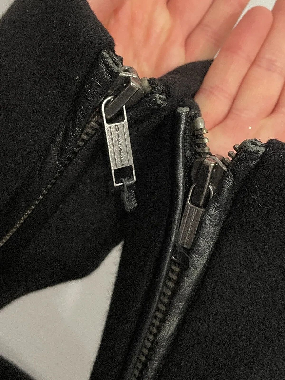 Diesel Diesel Wool Coat Womens With Leather Details Colar Zip Size S / US 4 / IT 40 - 12 Thumbnail