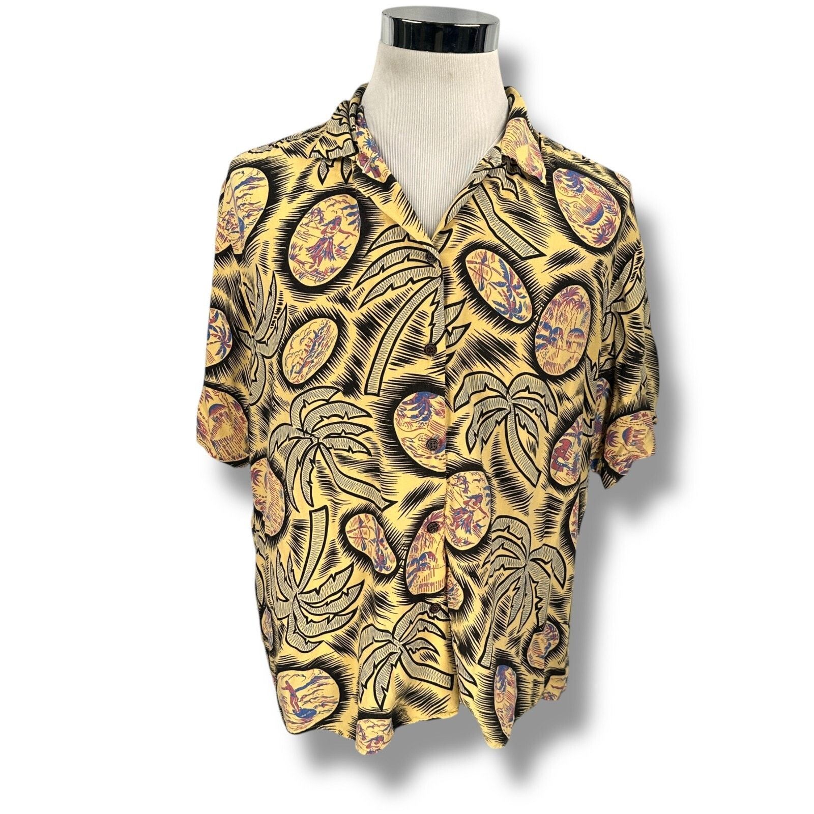 Reyn Spooner Vintage Reyn Spooner Hawaiian Shirt Men’s XL Yellow Hula Size US XL / EU 56 / 4 - 1 Thumbnail