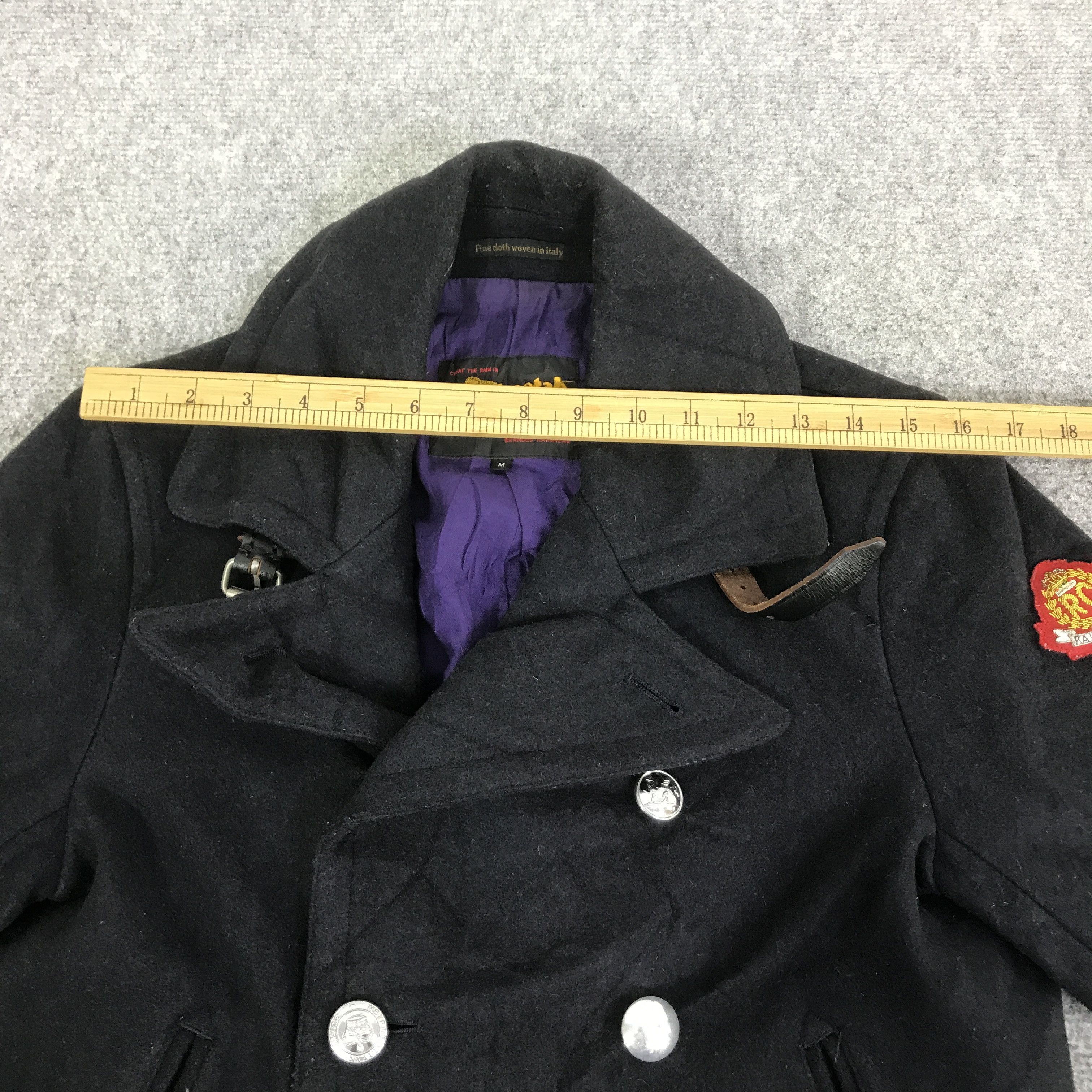 Japanese Brand RAINCHEETAH DOUBLE BRESTED WOOL COAT JACKET K99B3 Size US M / EU 48-50 / 2 - 5 Thumbnail