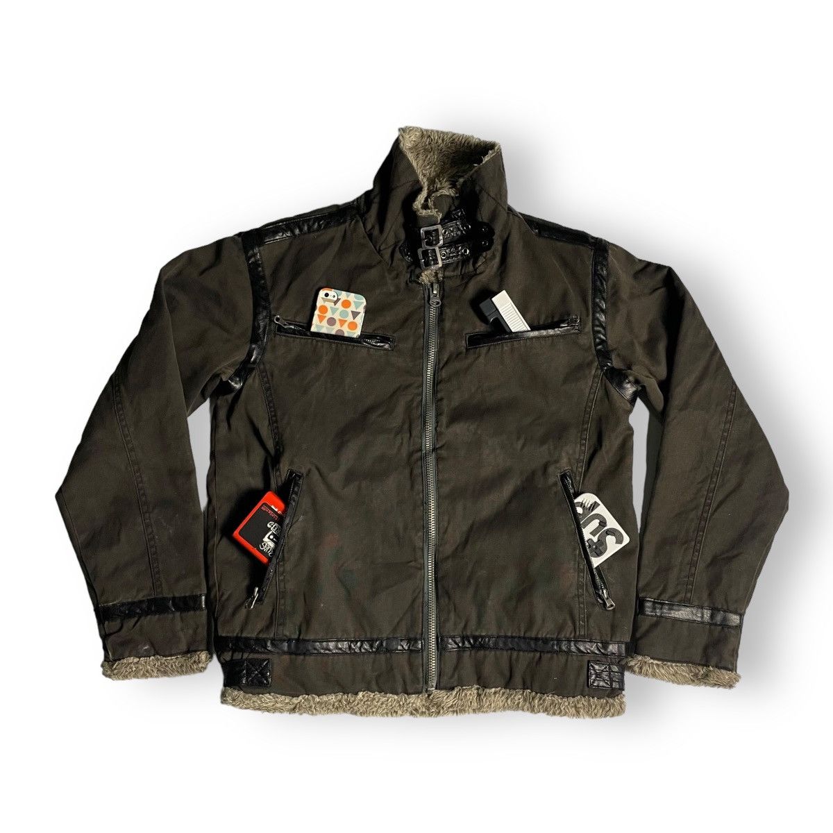 If Six Was Nine × Japanese Brand × Le Grande Bleu (L.G.B.) 🇯🇵 SIX STAR EXCLUSIVE DESIGN BONDAGE LINED FUR B3 JACKET Size US M / EU 48-50 / 2 - 1 Thumbnail