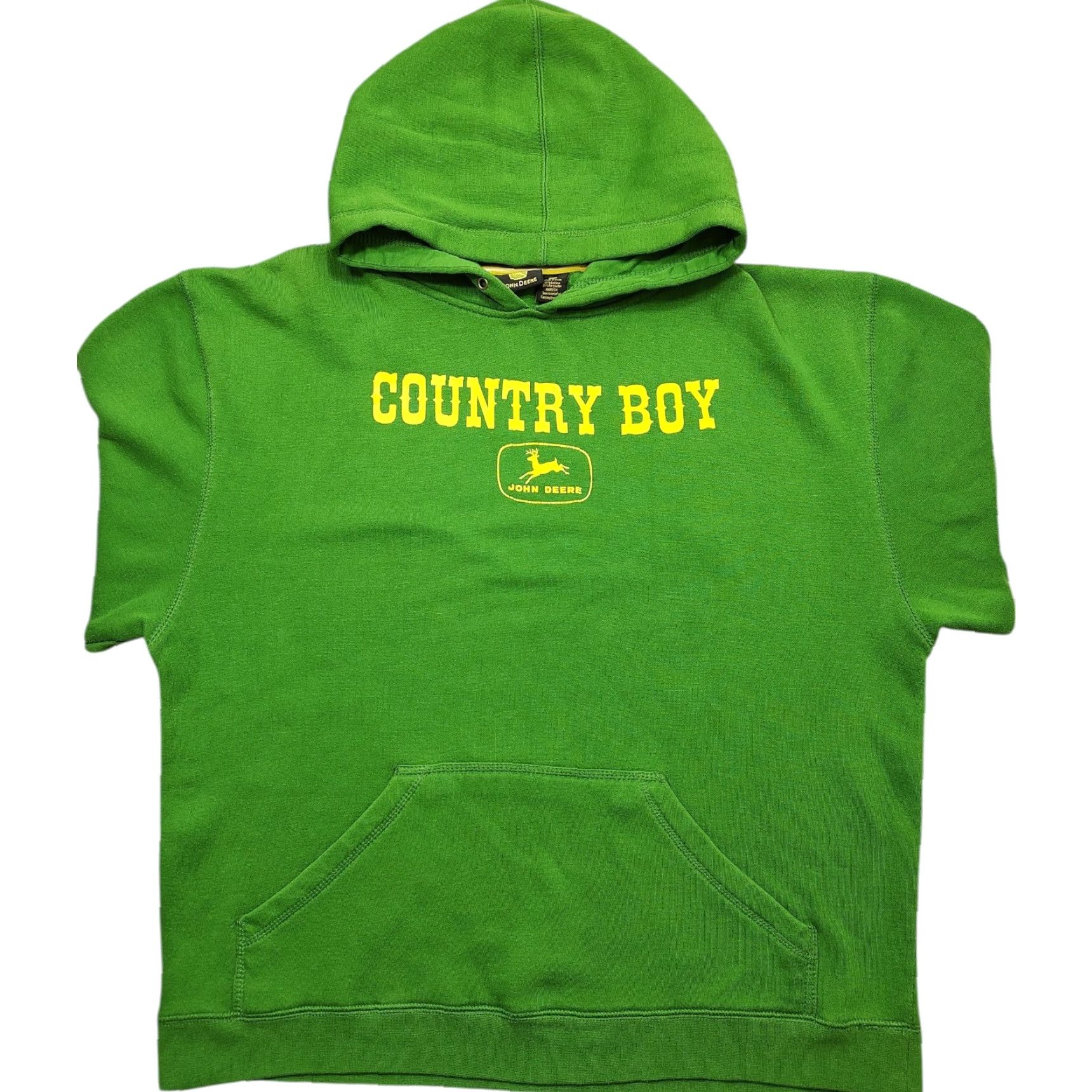 John Deere VINTAGE John Deere Hoodie Mens Country Boy Sweatshirt Green M Pullover Hooded Pockets Long Sleeve Distressed Size US M / EU 48-50 / 2 - 2 Thumbnail