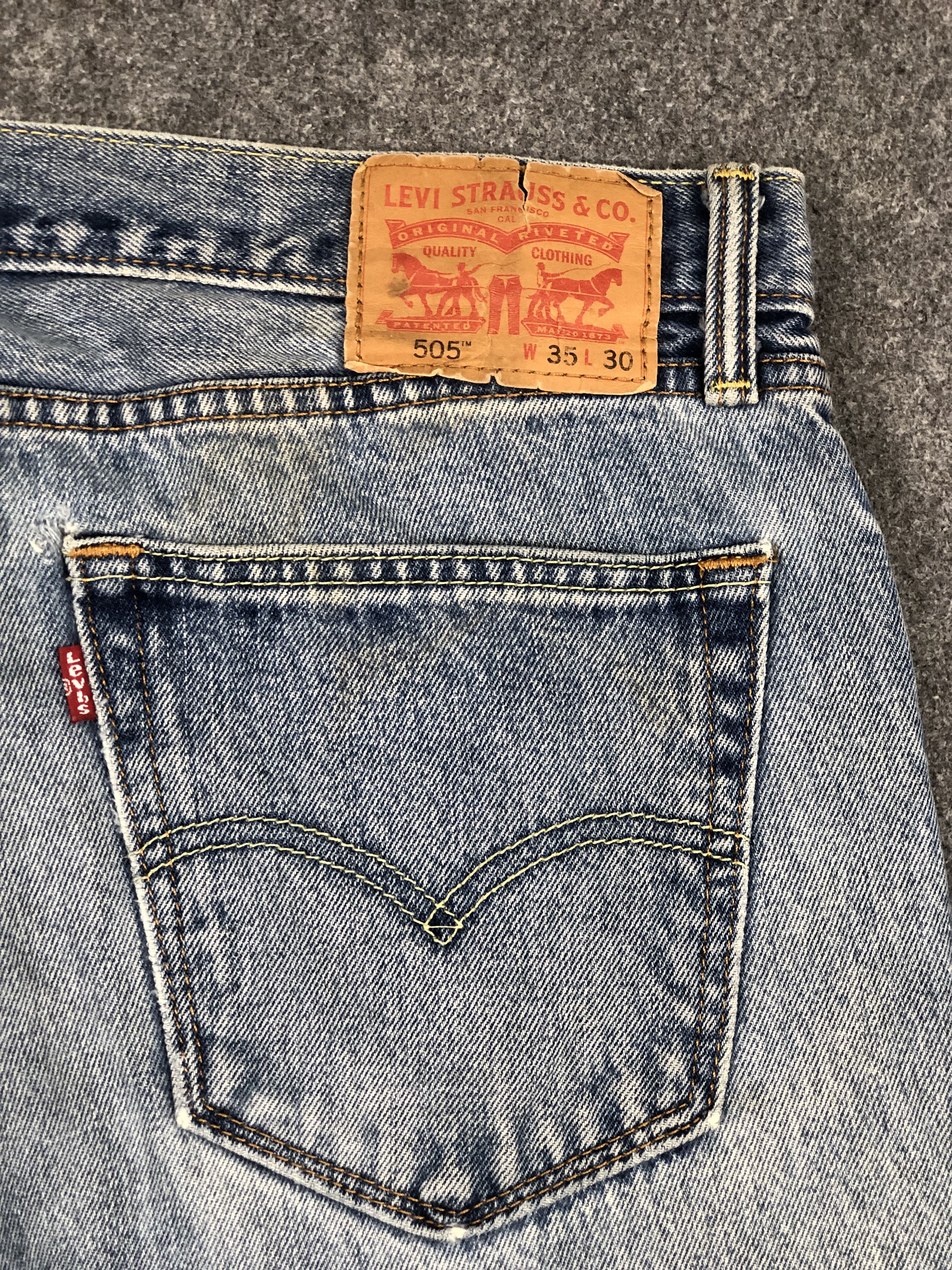 Levi's × Vintage Vintage Levis 505 Faded Blue Jeans DP2355 Size US 34 / EU 50 - 18 Thumbnail