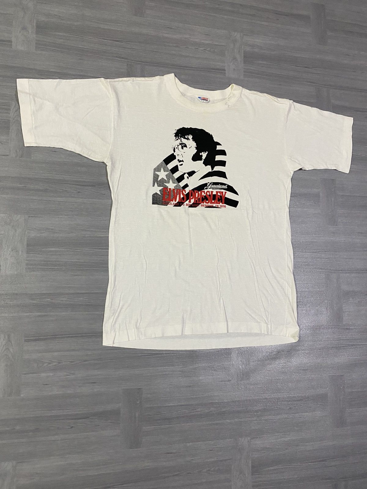 Band Tees Vintage Graceland Elvis Presley T-Shirt Size US M / EU 48-50 / 2 - 3 Thumbnail