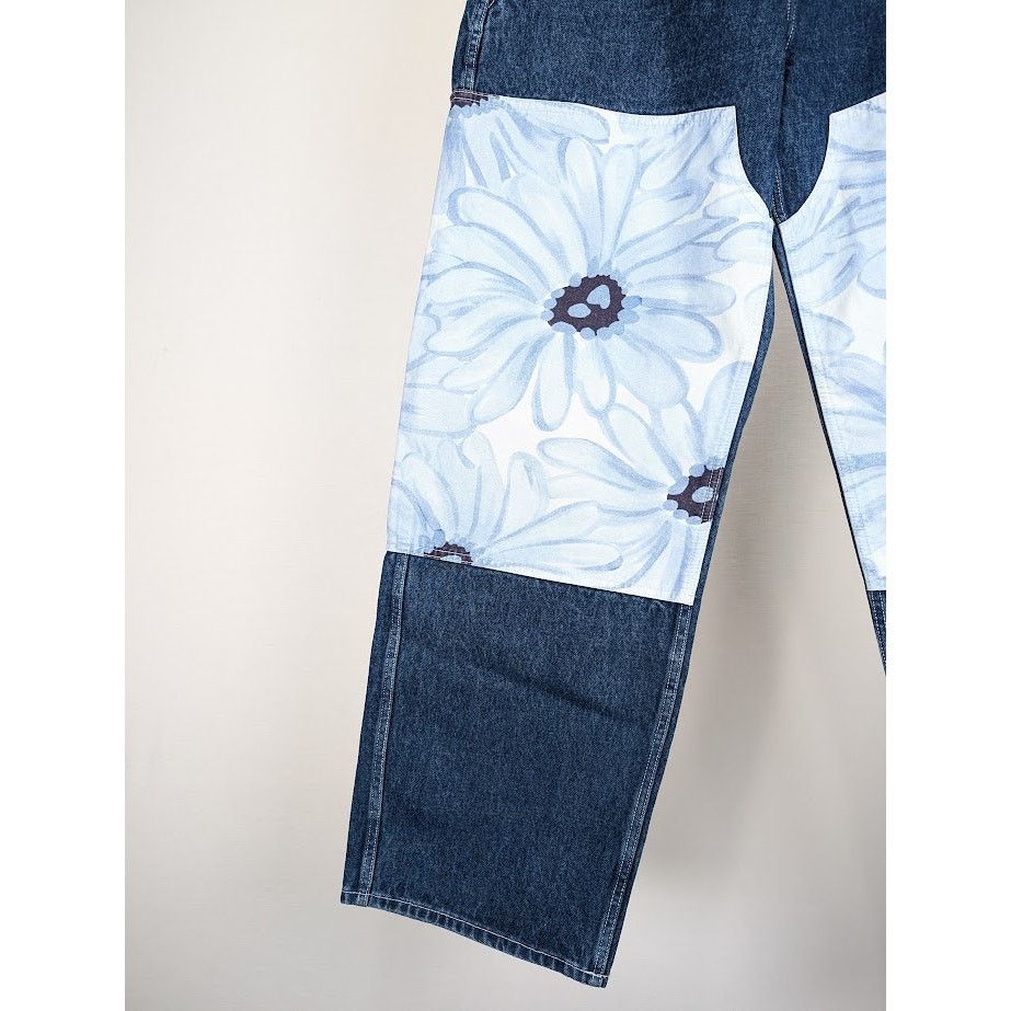 Jacquemus o1rshd1 Le Denim Fleurs in Print Blue Flowers Size US 34 / EU 50 - 5 Thumbnail