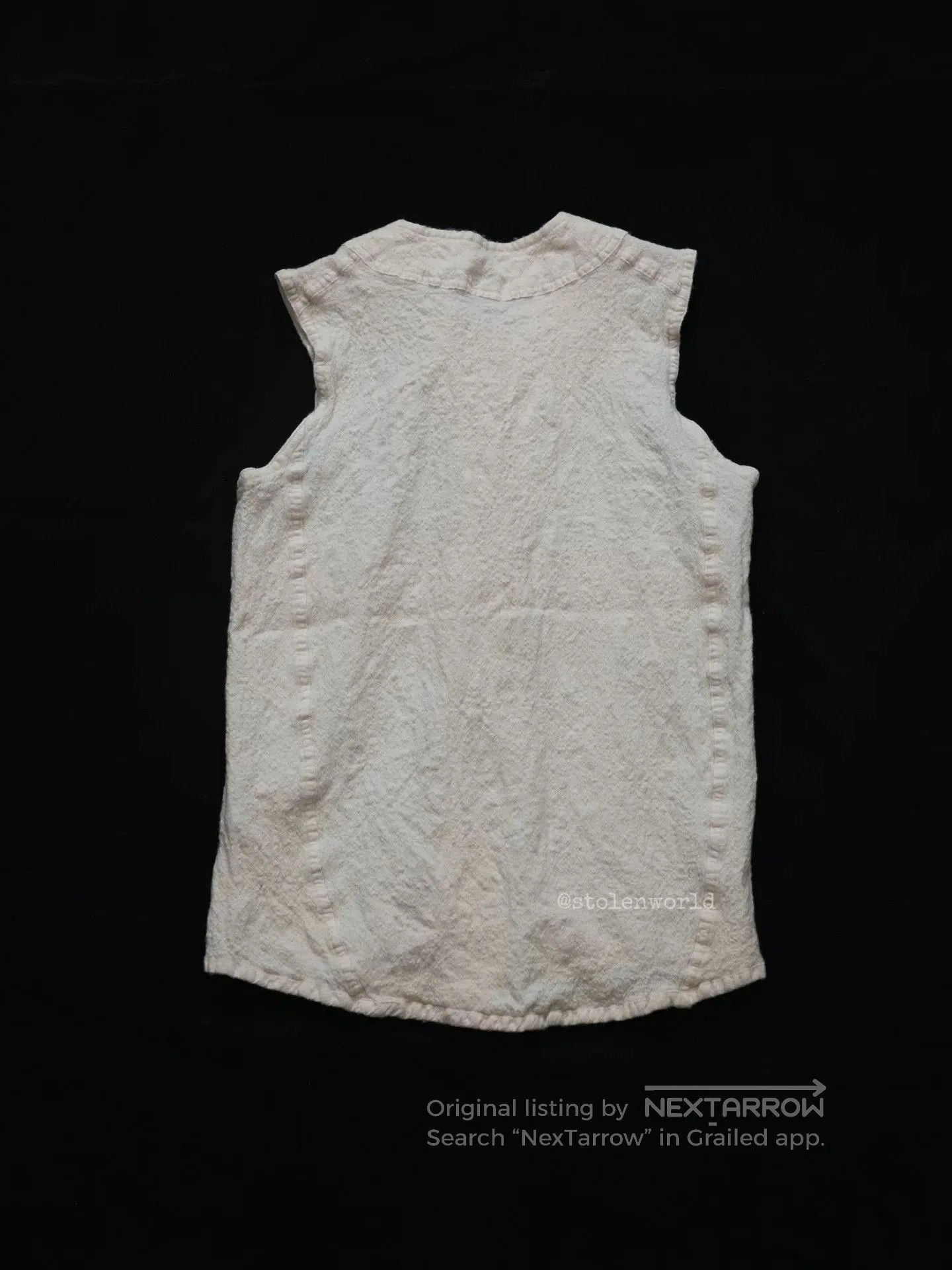 Comme des Garcons Homme Plus comme des garcons wool vest in cream. Size M / US 6-8 / IT 42-44 - 2 Thumbnail