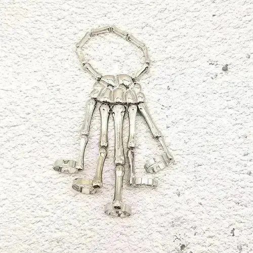 VIBE Skeleton and Bracelet Bones Goth Human Jewelry Chrome Size ONE SIZE - 2 Thumbnail