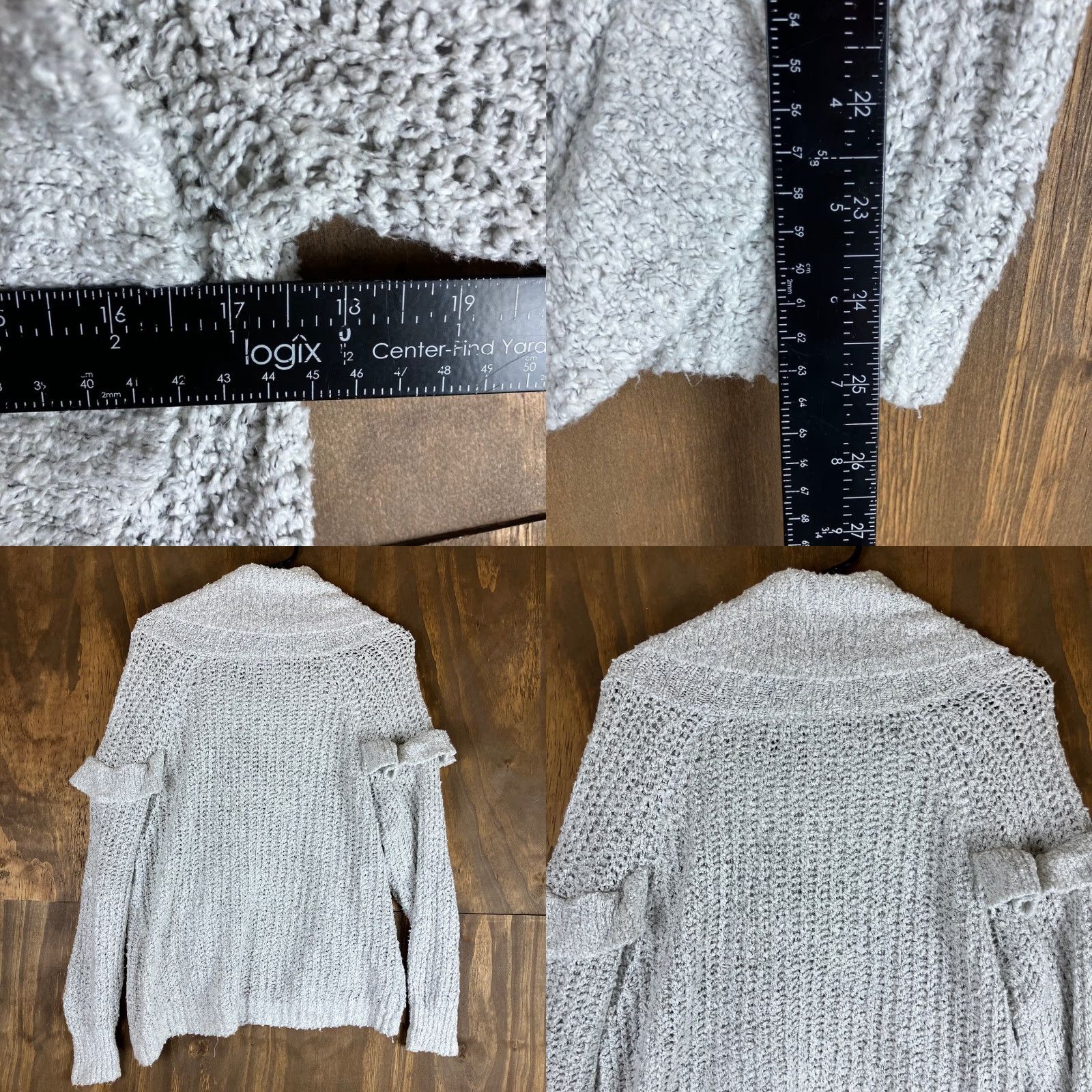 Express Express Sweater Womens White Cowl Neck Long Sleeve Small Ruffle Front Size S / US 4 / IT 40 - 8 Thumbnail