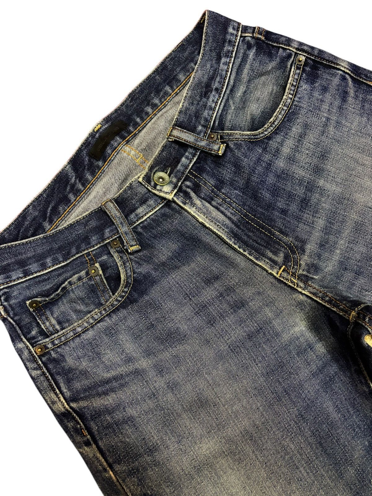 Japanese Brand × Kaihara Denim × Vintage Vintage Kaihara Uniqlo Faded Mud Washed Jeans Size US 31 - 4 Thumbnail