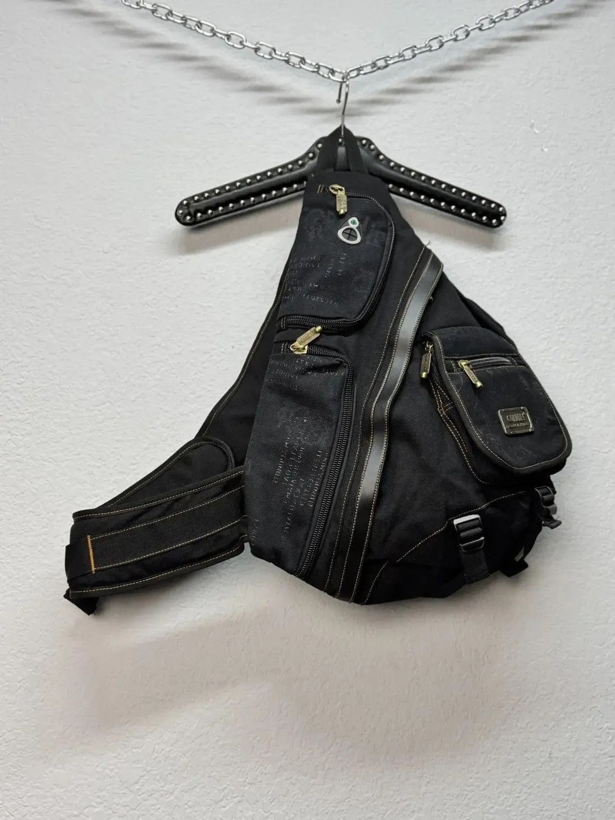 Issey Miyake Retro Cargo Bag Vintage Fur Sling with Pockets Diesel style Size ONE SIZE - 4 Thumbnail