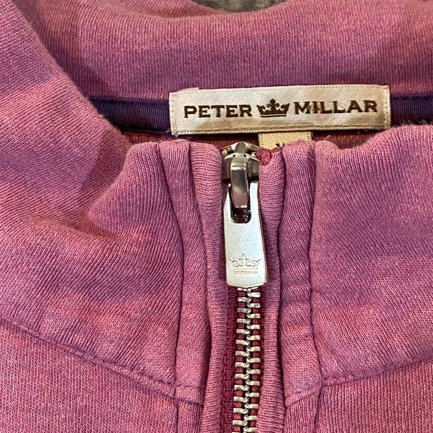 Peter Millar PETER MILLAR Pullover Mens XL Pink Quarter 1/4 Zip Sweater Golf Shirt Jacket Size US XL / EU 56 / 4 - 2 Thumbnail