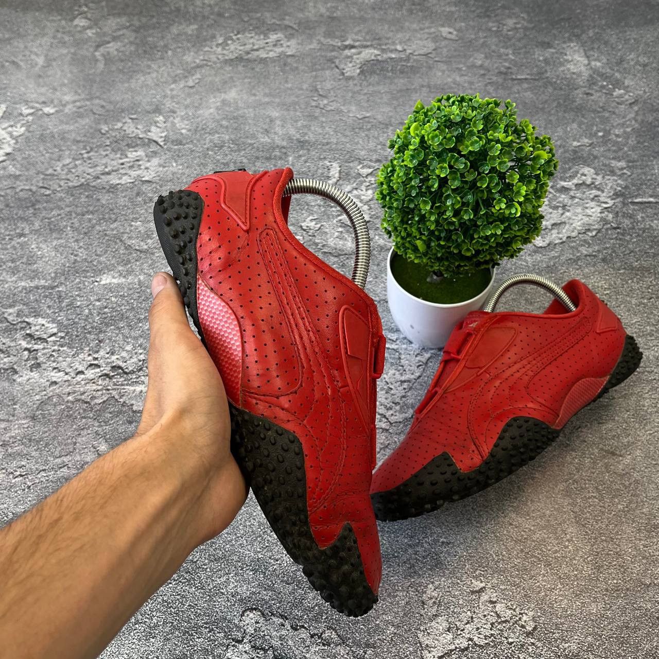 Vintage 00's Puma Mostro Bubble “Red” Leather Sneakers