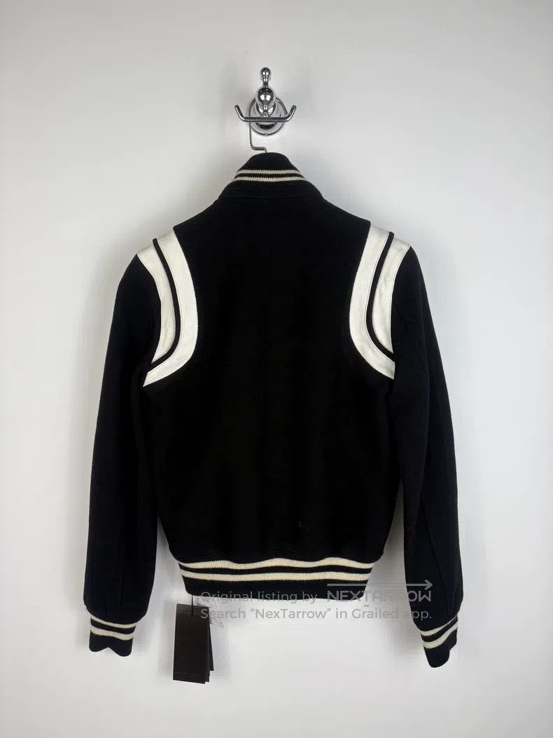 Saint Laurent Paris Saint Laurent Paris Black and White Patchwork Baseball Jac Size US XS / EU 42 / 0 - 2 Thumbnail