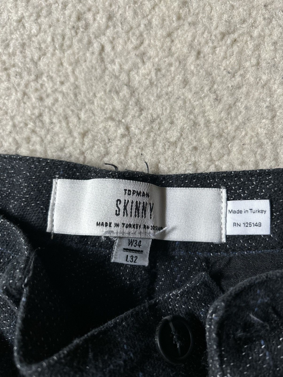 Topman Topman Black / Gray Plaid Pants Skinny Size US 34 / EU 50 - 3 Thumbnail