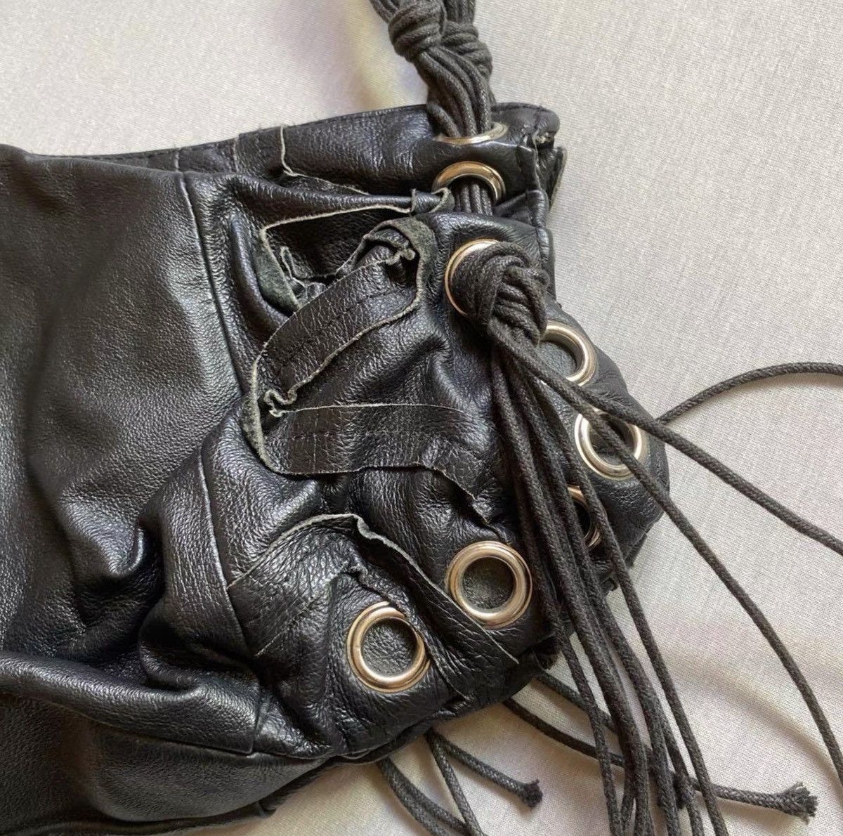 Japanese Brand japanese Brand avant-garde leather shoulder bag Size ONE SIZE - 3 Thumbnail