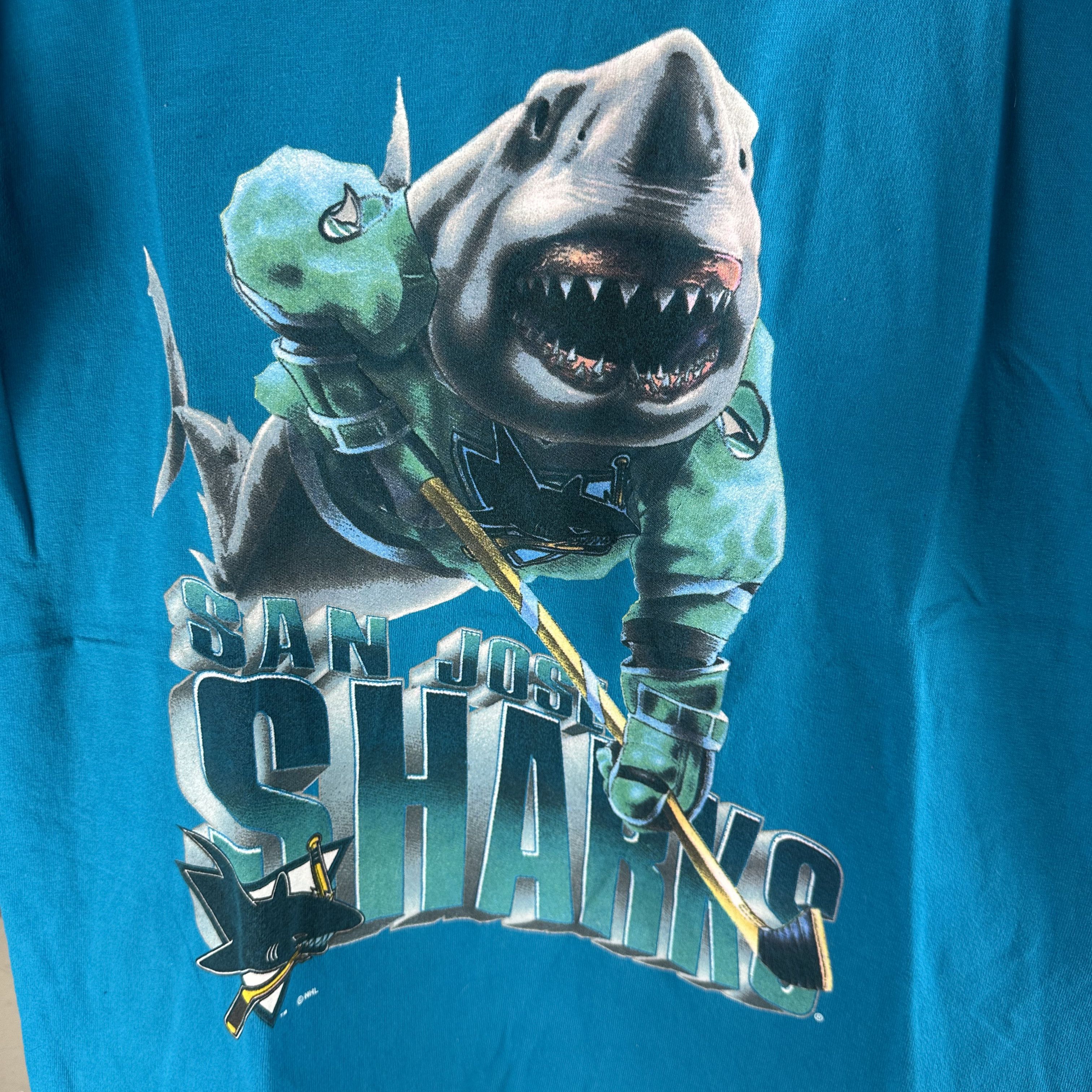 Vintage Vintage 90s San Jose Sharks NHL Mascot Salem T-Shirt Size US L / EU 52-54 / 3 - 2 Thumbnail