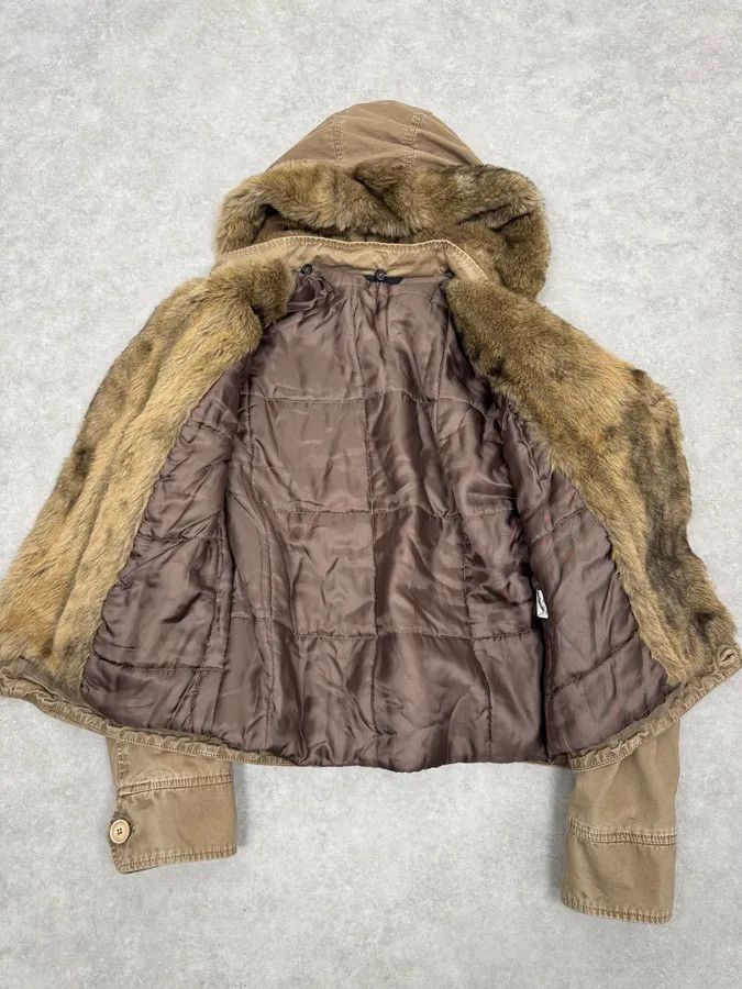 Daniele Alessandrini 2000s Daniele Alessandrini Military Beige Fur Hooded Jacket Size US S / EU 44-46 / 1 - 4 Thumbnail