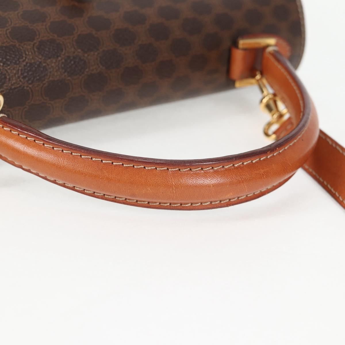 Celine CELINE Macadam Canvas Hand Bag Pvc Leather Brown Gold Size ONE SIZE - 7 Thumbnail