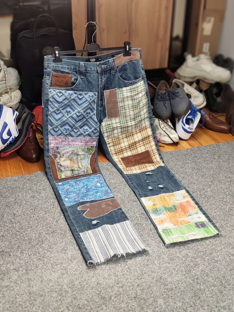Jaded London × Vintage Vintage Japan Style Jaded london patchwork Denim Jeans Size US 34 / EU 50 - 9 Thumbnail