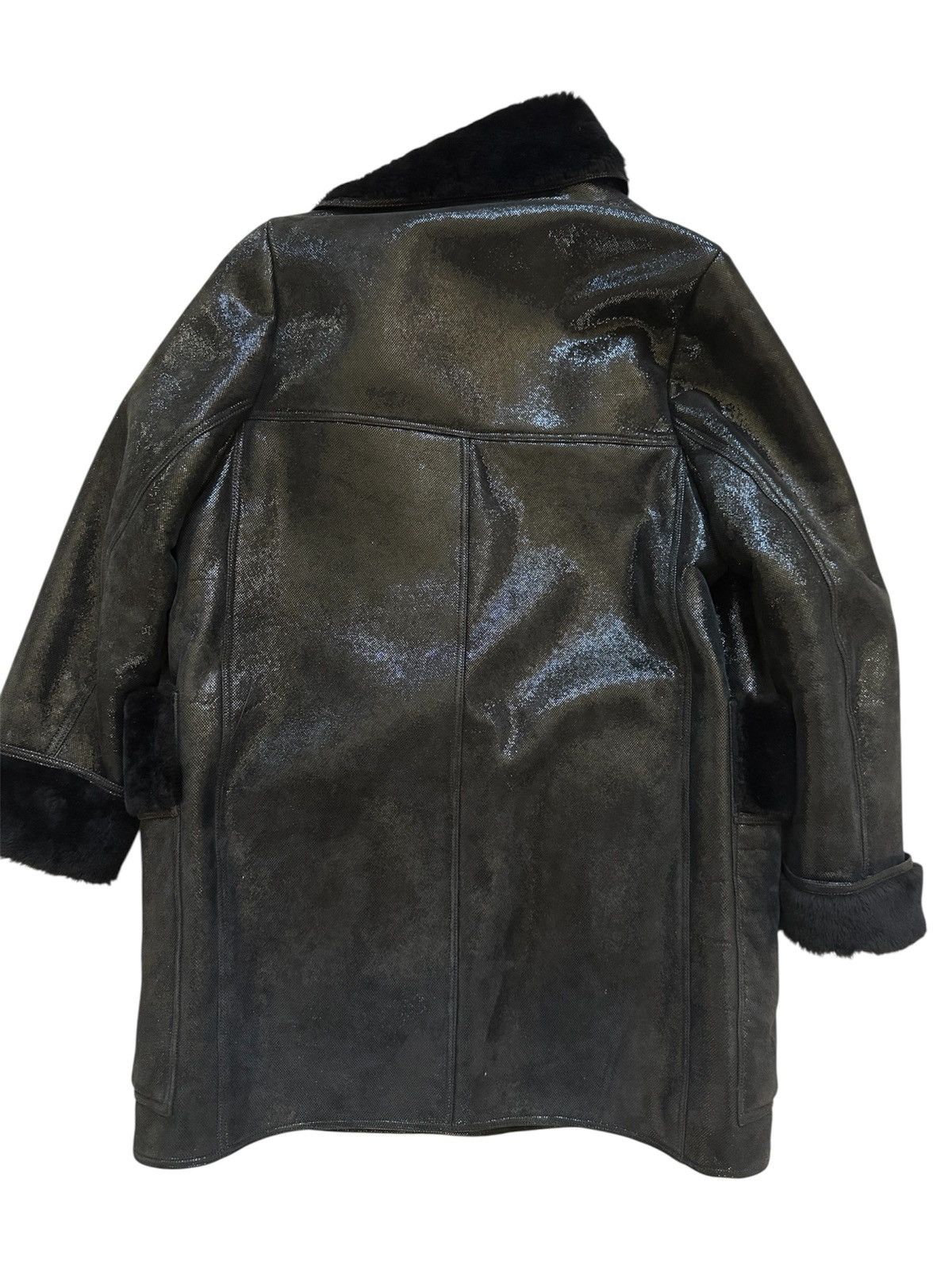 Chrome Hearts One of One Foil Suede Shearling Peacoat Size US M / EU 48-50 / 2 - 6 Thumbnail