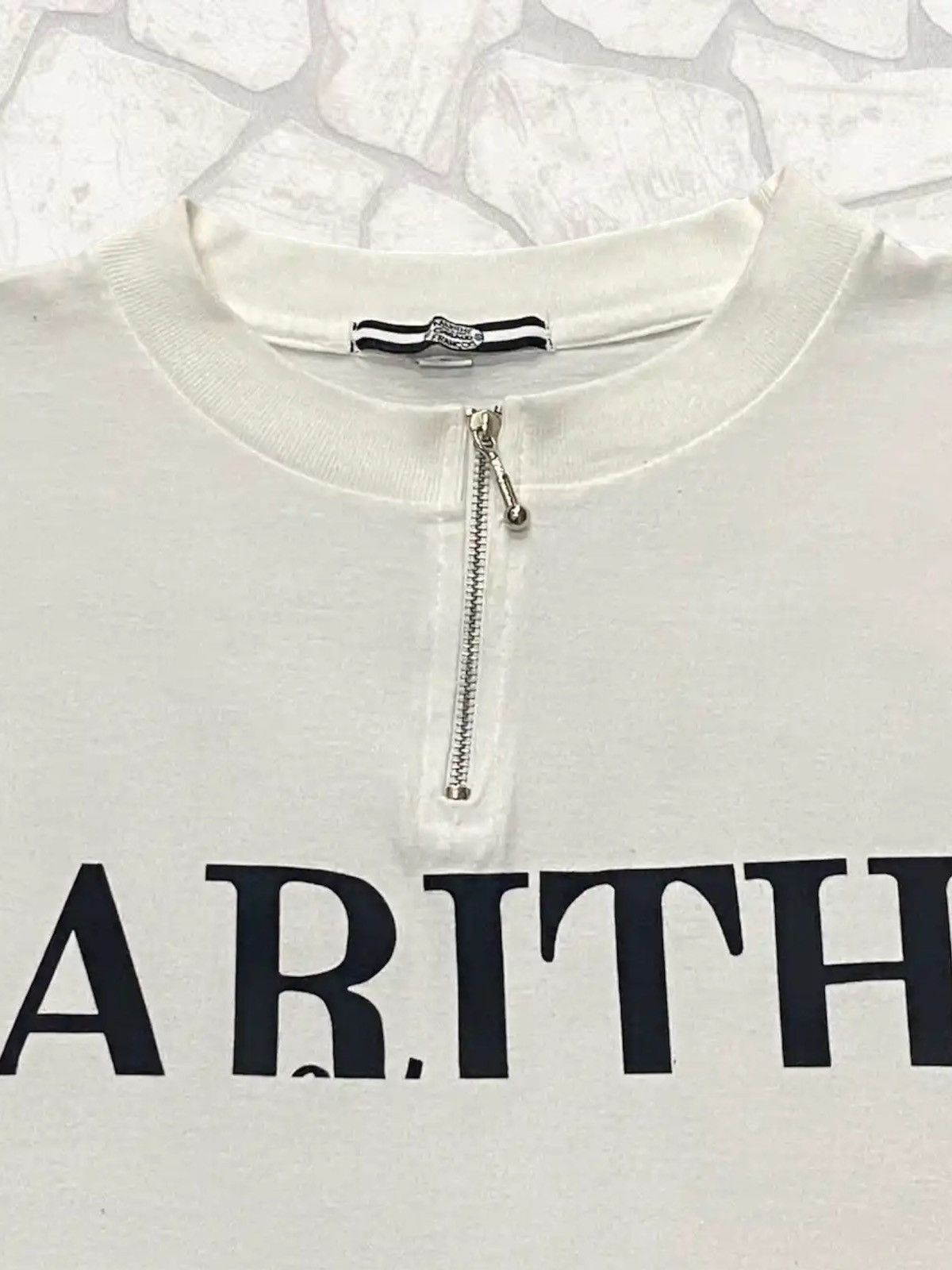 Marithe + Francois Girbaud × Vintage Vintage Marithe Francois Gibraud Zip Up Neck Tshirt Size US M / EU 48-50 / 2 - 8 Thumbnail