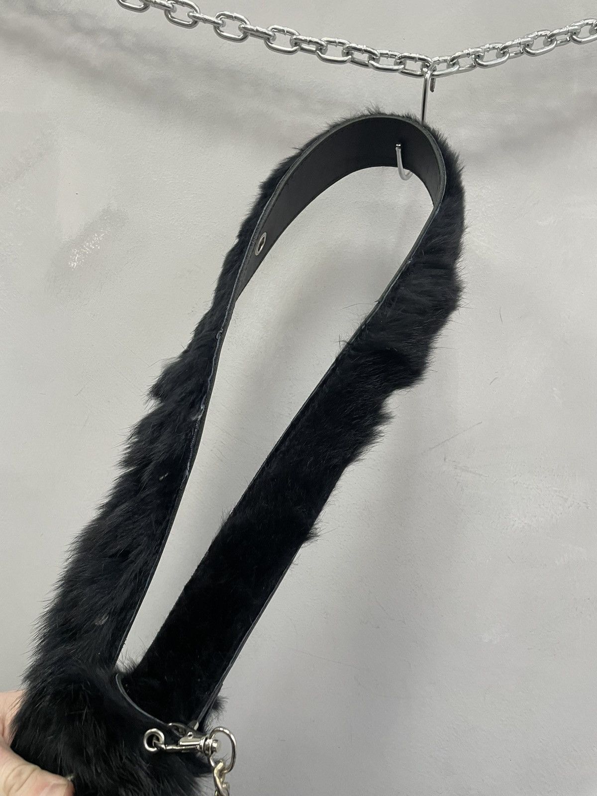 Japanese Brand CRAZY FUR FUZZY FUNKY LEATHER BELT JAPANESE 2000s Y2K Size ONE SIZE - 7 Thumbnail