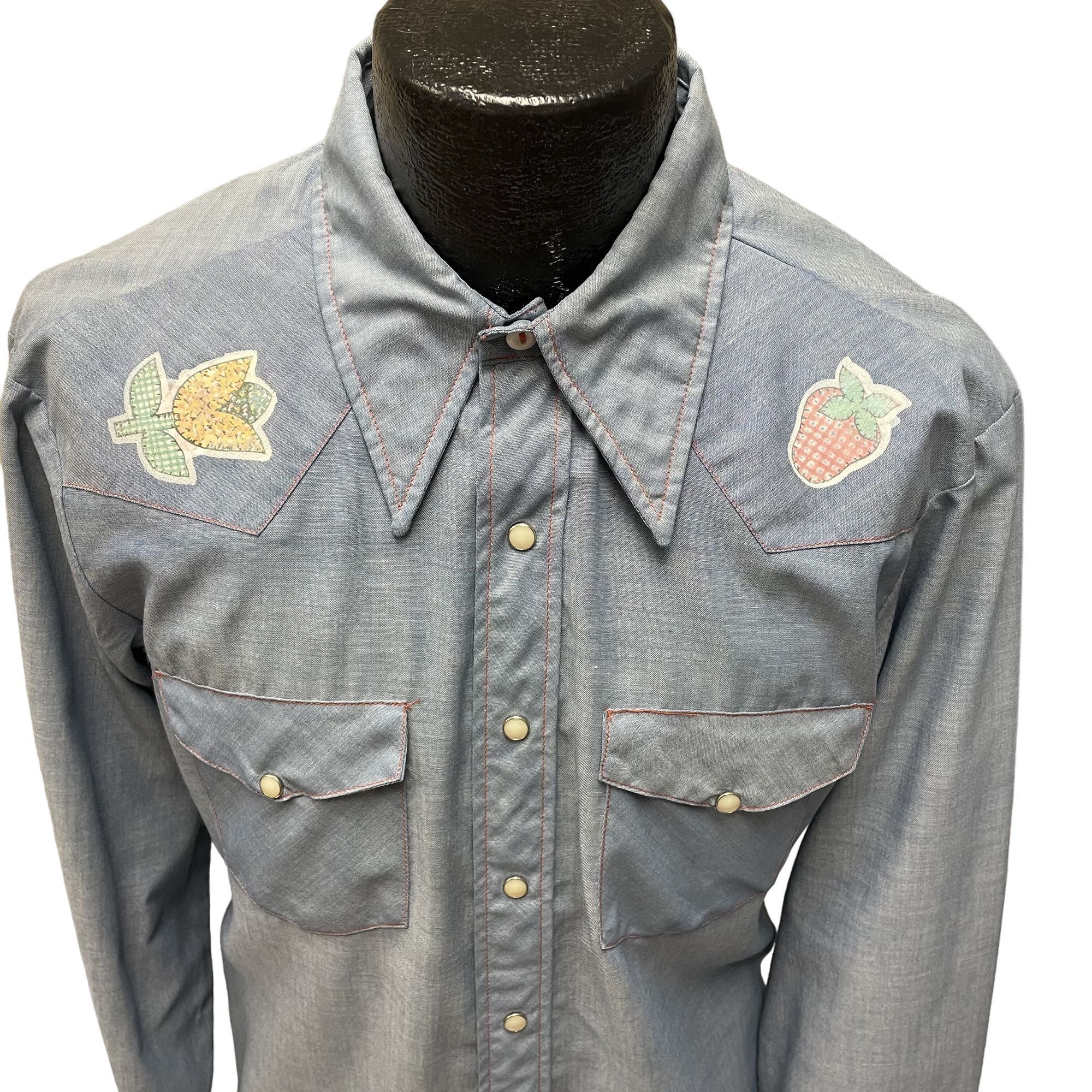 Other Vtg JcPenney BiG MaC Blue Thin CHAMBRAY 50/50 shirt Size US XL / EU 56 / 4 - 4 Thumbnail