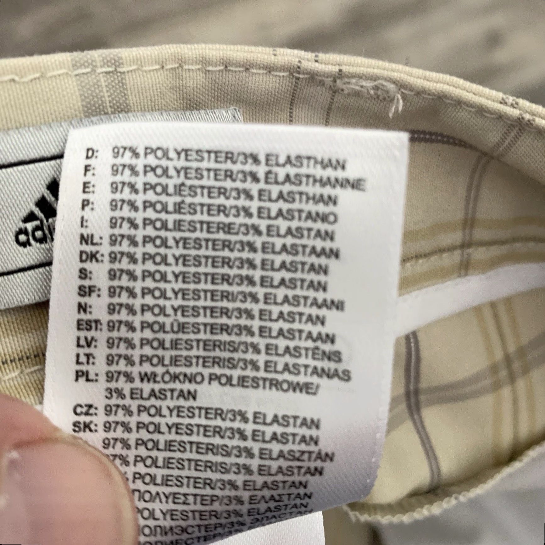 Adidas Adidas Golf Cargo Shorts Mens 32 Khaki Plaid 11” Inseam Flat Front Chino P15612 Size US 32 / EU 48 - 4 Thumbnail