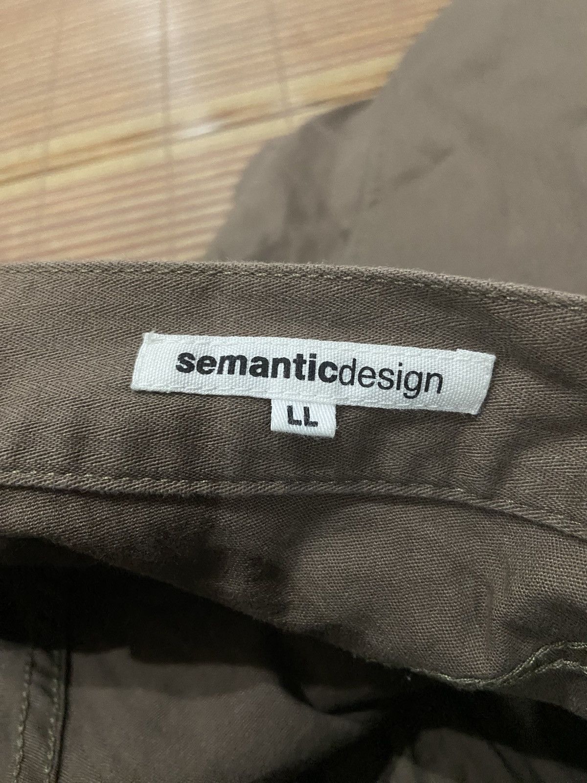 Japanese Brand SEMANTIC DOUBLE WAIST WITH FLIP TOPSIDE Size US 33 - 6 Thumbnail