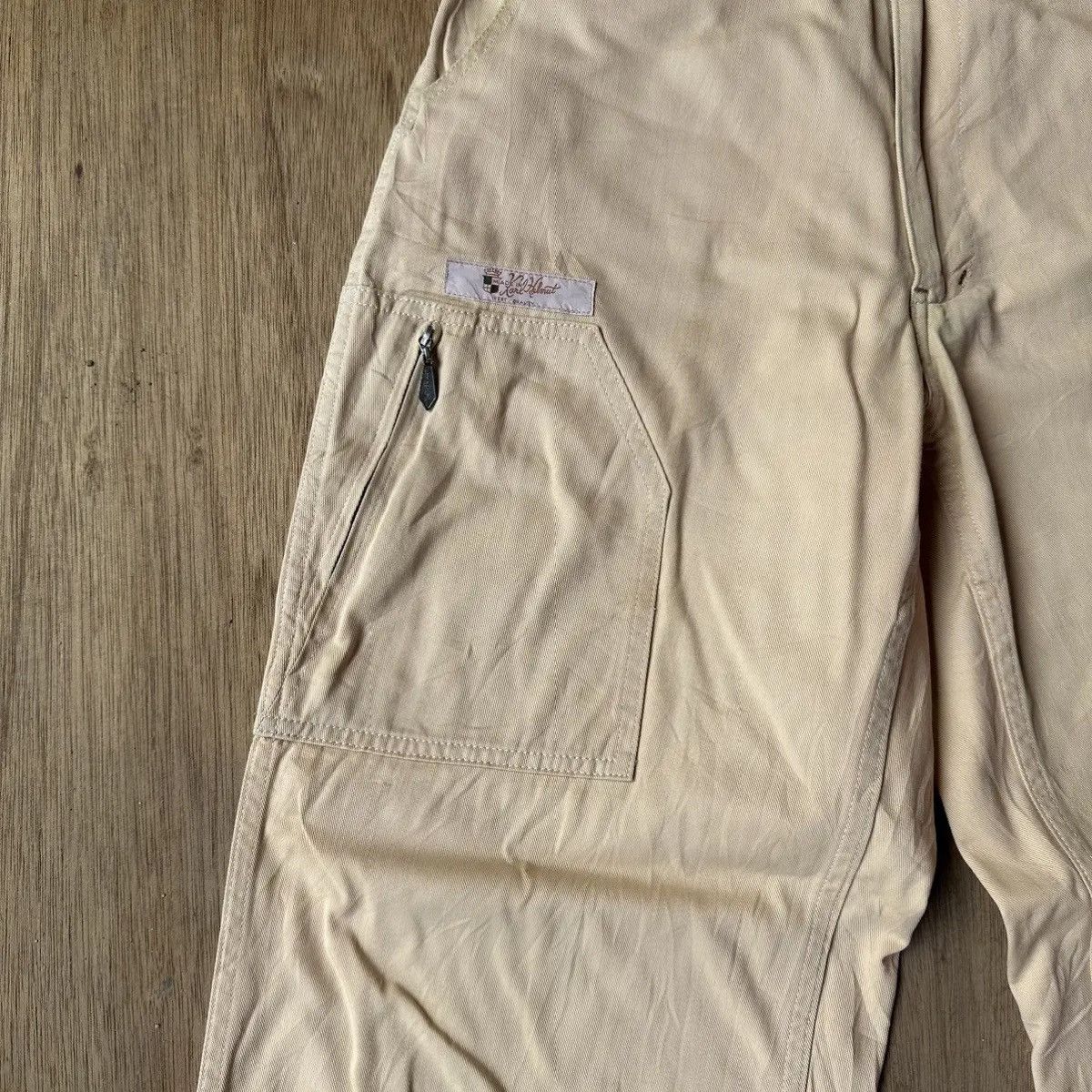 Karl Helmut W29 L31🔥VINTAGE KARL HELMUT PATCH WORKWEAR BAGGY MADE JAPAN Size US 29 - 3 Thumbnail