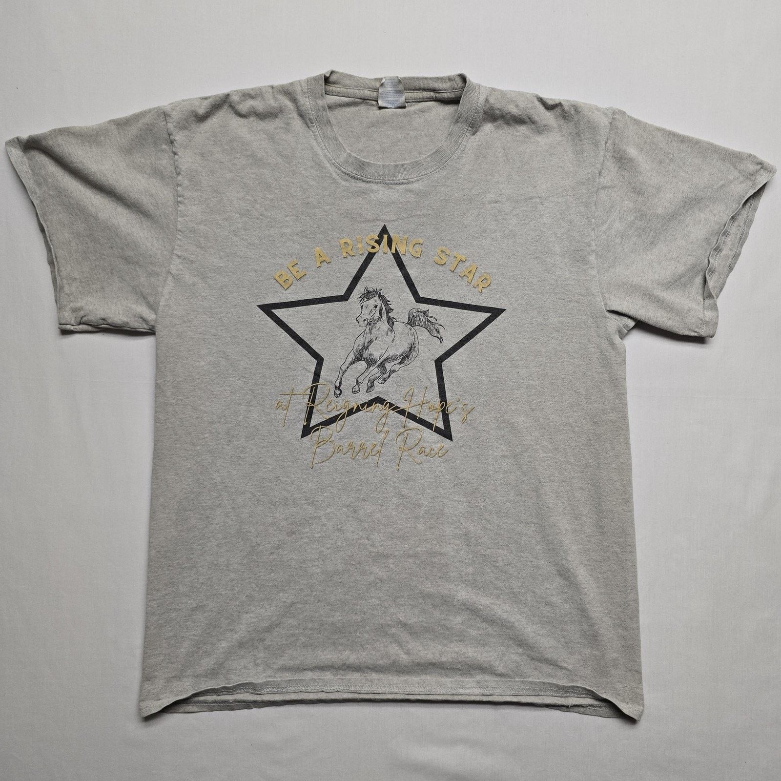 Other Reigning Hope Barrel Raceing Shirt Large Gray Horse Star Tee Size US L / EU 52-54 / 3 - 1 Thumbnail