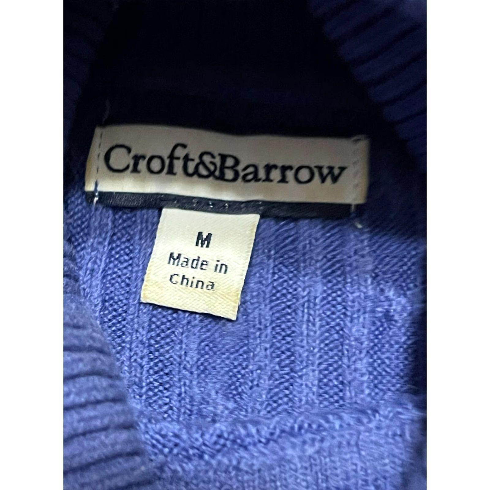 Croft & Barrow Croft&Barrow Sweater Women's Medium Blue Long Sleeve Pullover Turtleneck Size M / US 6-8 / IT 42-44 - 7 Thumbnail
