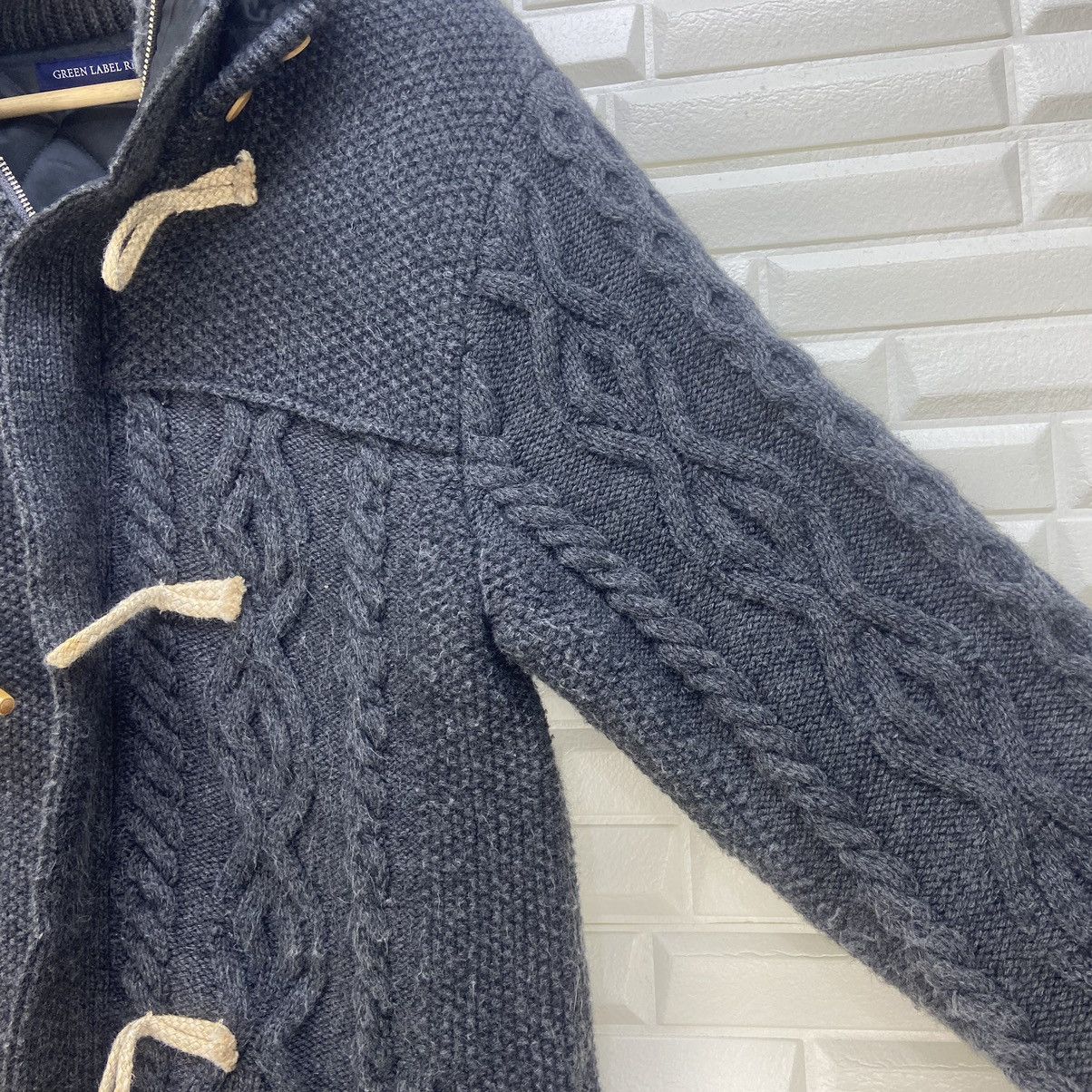 Japanese Brand Green Label Relaxing United Arrows Cable Knit Duffle Coat Size US S / EU 44-46 / 1 - 9 Thumbnail