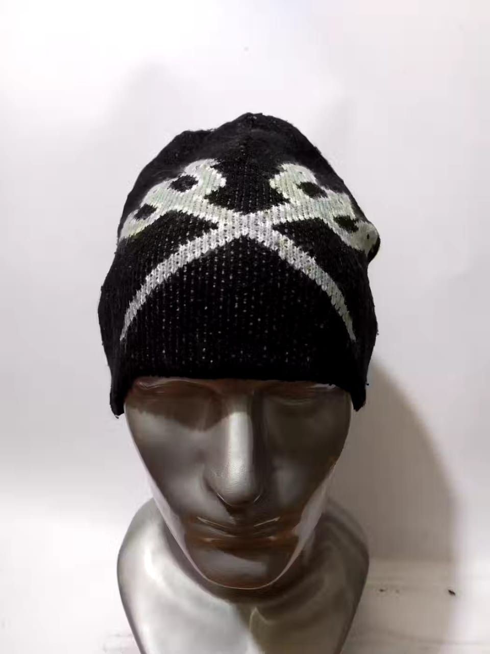 image of Avant Garde Unknown Punk Bondage Nice Design Print Beanie Hats in Black, Men's