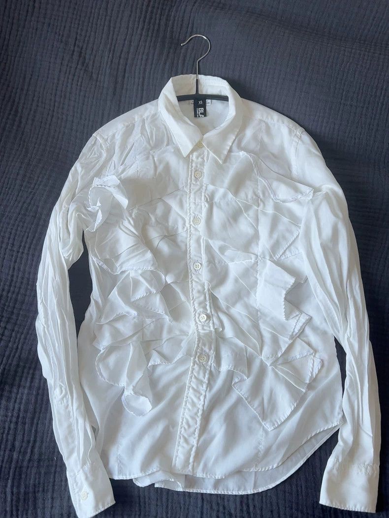 Comme des Garcons Comme Des Garcons Thin shirt with irregular pleats Size XS / US 0-2 / IT 36-38 - 2 Thumbnail