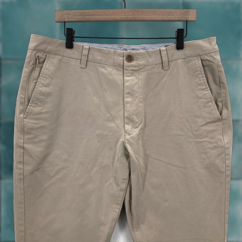 Bonobos VINTAGE Bonobos Chino Pants Mens 36x30 Khaki Slim Fit Stretch Flat Front Zip Fly Casual Size US 36 / EU 52 - 1 Thumbnail