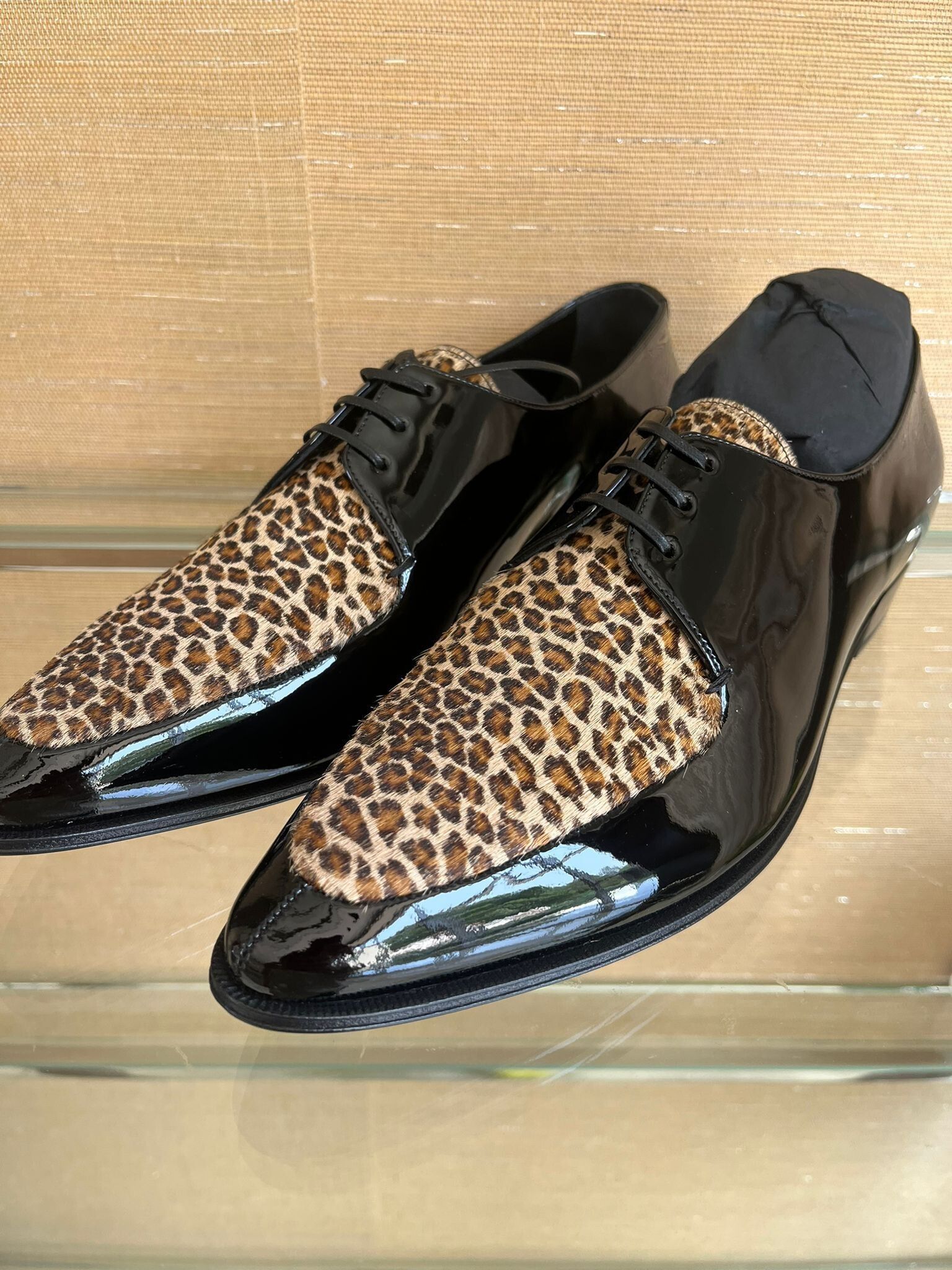 Celine Patent Leather Derby With Apron 30 in Black / Brown Size US 11 / EU 44 - 2 Thumbnail