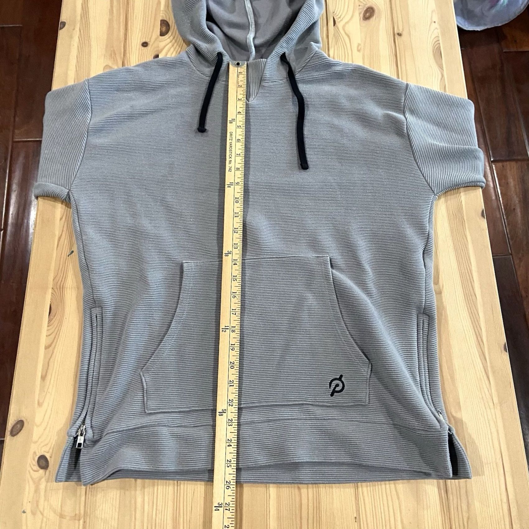 Vintage Peloton Hoodie M Gray Unisex Adults Pullover Zipper USA Made Ribbed Performance Medium Size US M / EU 48-50 / 2 - 5 Thumbnail