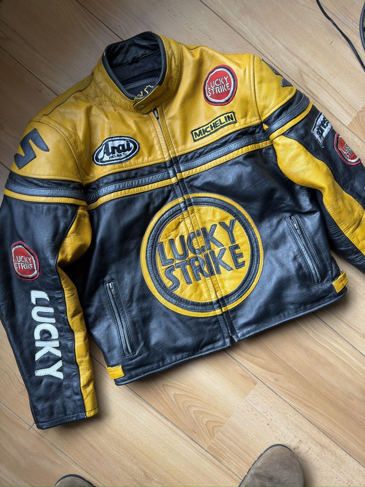 Leather Real leather jacket racing arrow lucky strike arai michelin Size US L / EU 52-54 / 3 - 3 Thumbnail