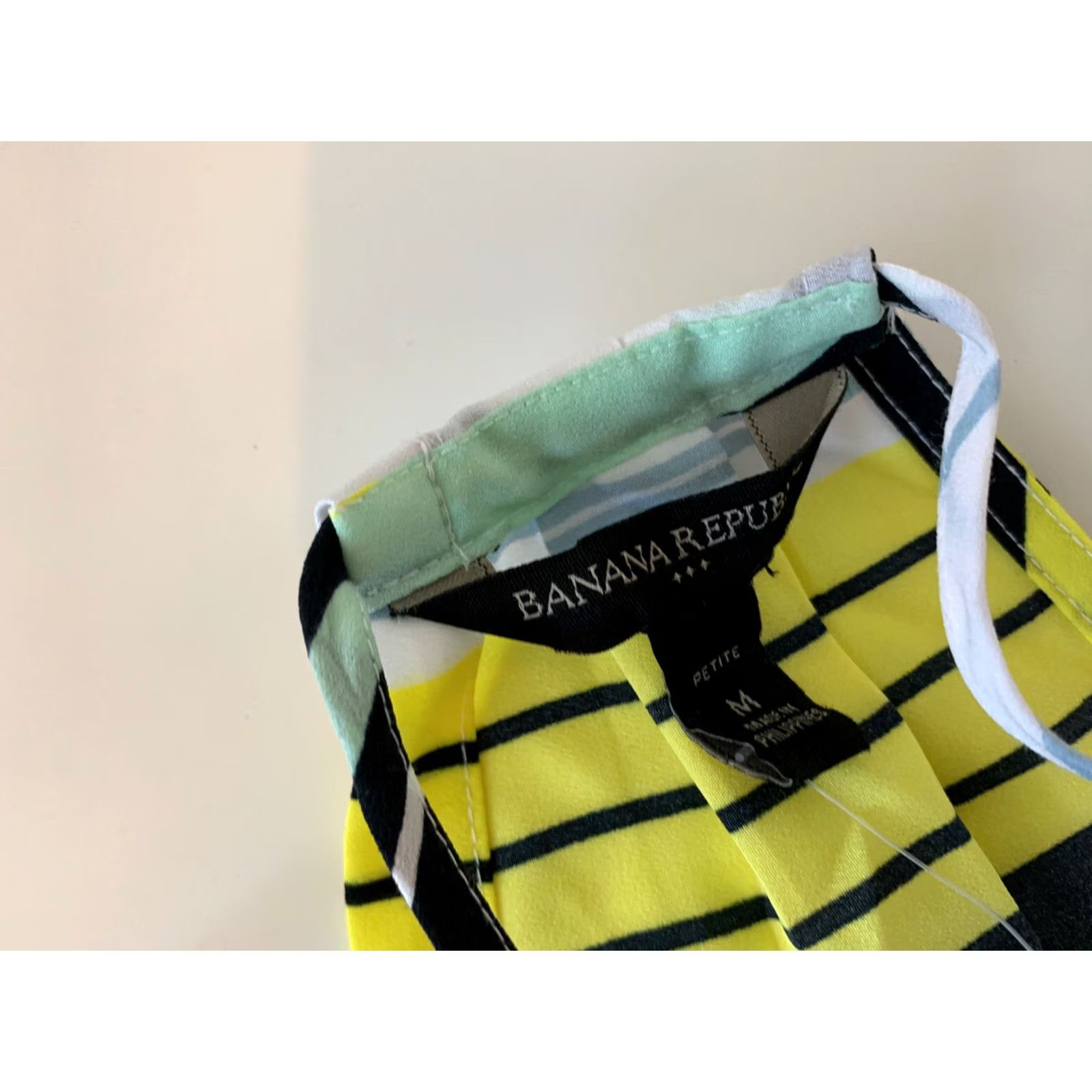Banana Republic NWT Banana Republic Strappy Striped Top Womens Sz M Pet Black Green Yellow NEW Size M / US 6-8 / IT 42-44 - 3 Thumbnail