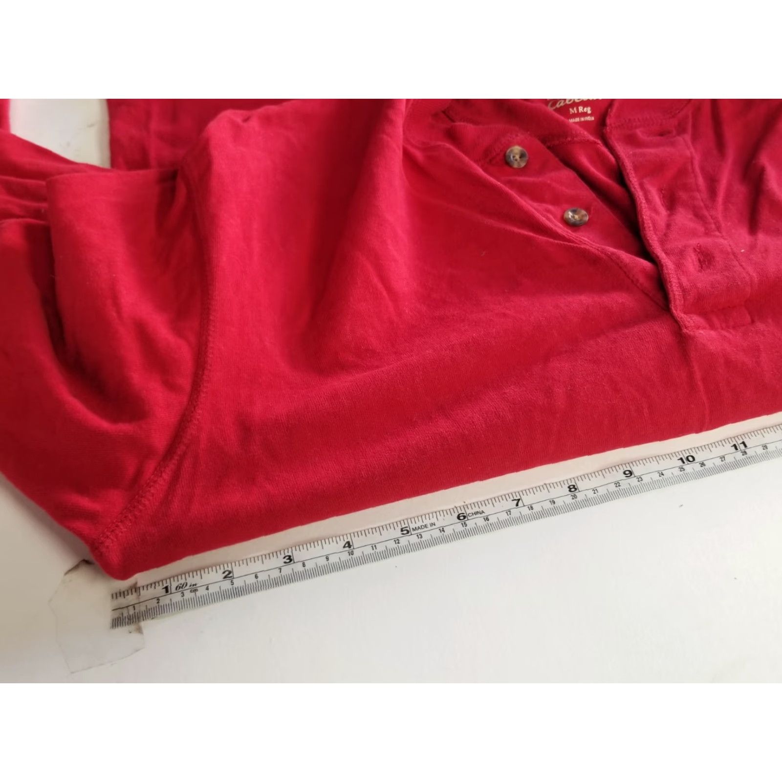 Vintage Cabela's Mens Shirt Medium Red Thermal Long Sleeve Knit Henley Size US M / EU 48-50 / 2 - 3 Thumbnail