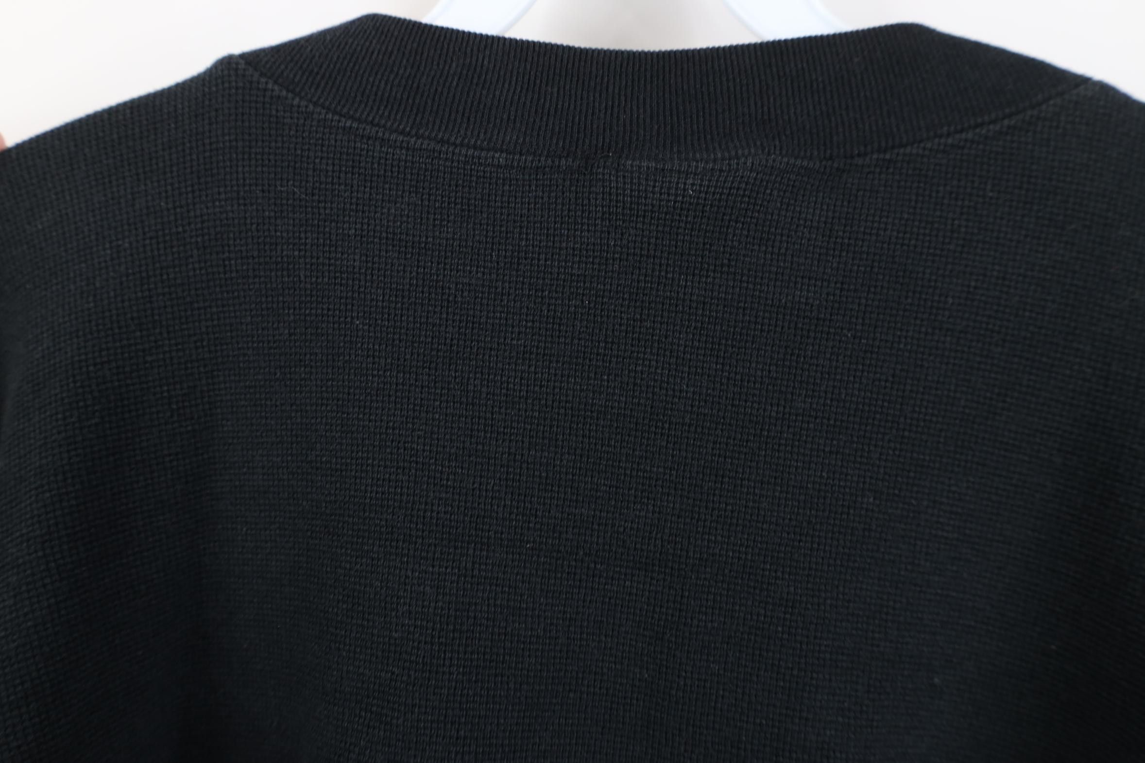 Vintage Vintage 90s Streetwear Thermal Knit Sweatshirt Black USA Size US XXL / EU 58 / 5 - 11 Thumbnail