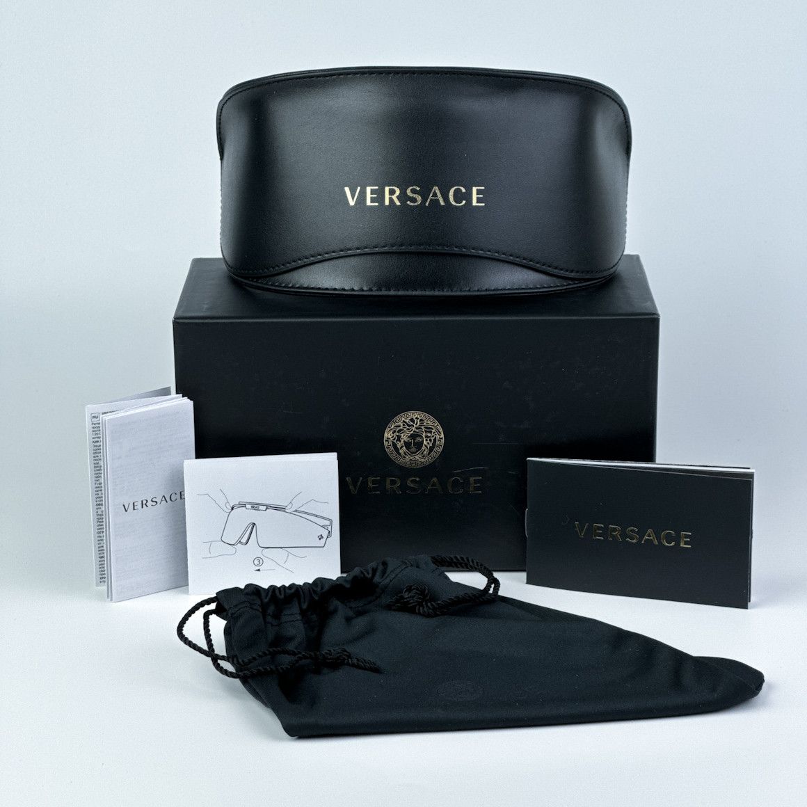 Versace NEW Versace VE4461 314/87 Silver Detachable Lens Sunglasses Size ONE SIZE - 10 Thumbnail