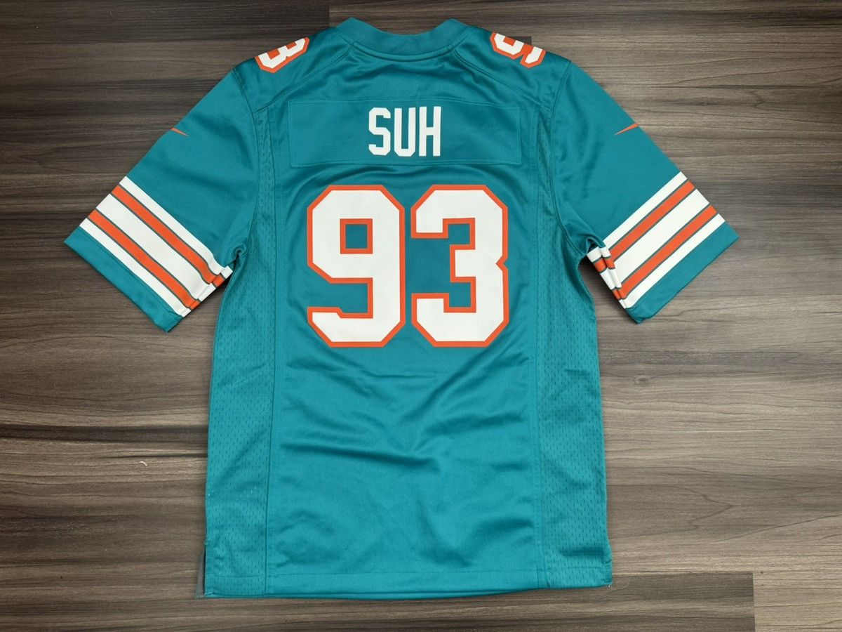 Nike Miami Dolphins Ndamukong Suh #93 NFL Game Home Aqua Jersey Size US S / EU 44-46 / 1 - 7 Thumbnail