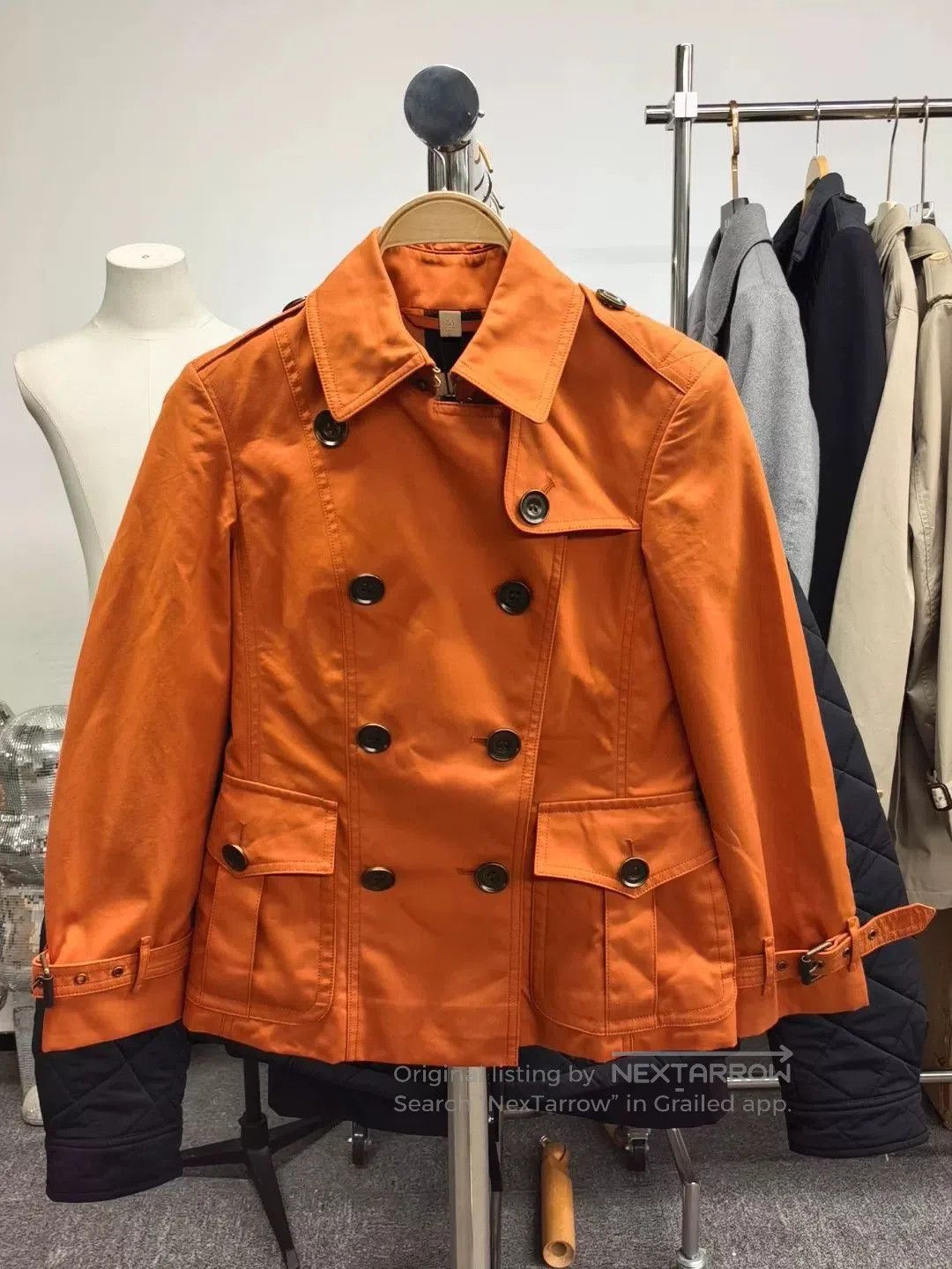 Burberry Burberry Orange Short Trench Coat. Size XS / US 0-2 / IT 36-38 - 1 Thumbnail
