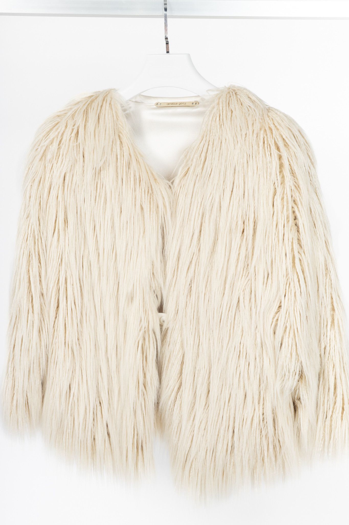 Annette Gortz Annette Gortz AW19 Gel Cream Faux Fur Jacket Size M / US 6-8 / IT 42-44 - 3 Thumbnail